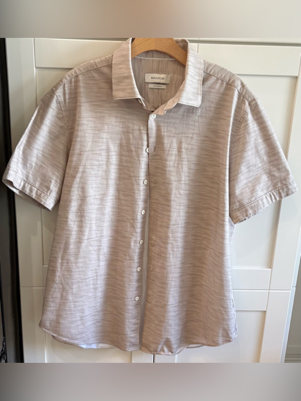 BUTGATCHI XLARGE Miles Stitch Print OoohCotton SHORT SLEEVE SHIRT CARAMEL GREAT